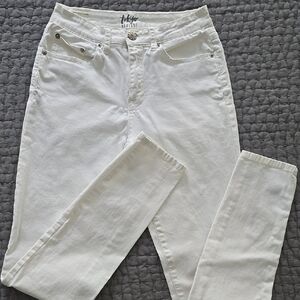 Tokyo Darling White High-Waisted Jeans